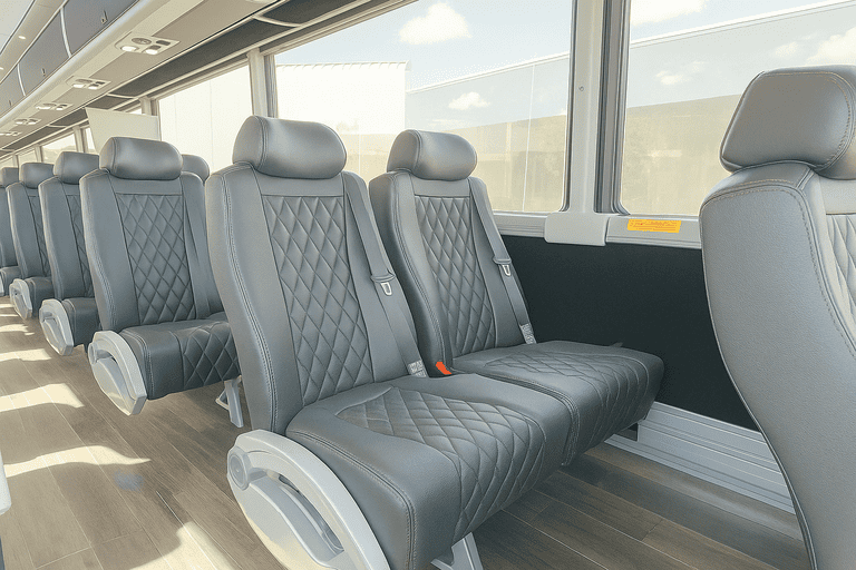 interior of Charter Bus Rental Union charter bus